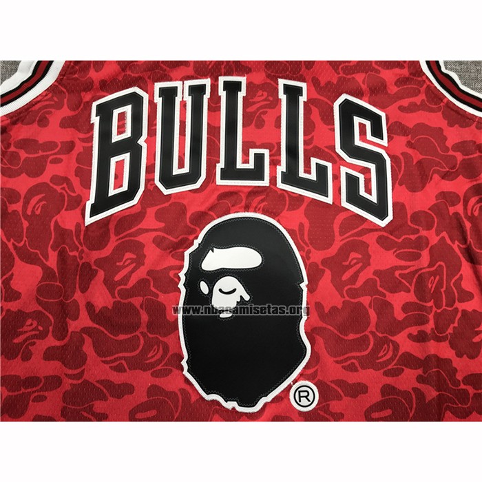Camiseta Chicago Bulls Bape NO 93 Hardwood Classics Rojo